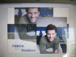 Another desktop design- where hunky meets cute as a button!