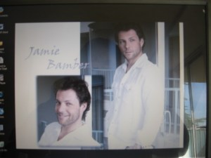 A desktop wallpap of the "BSG" actor