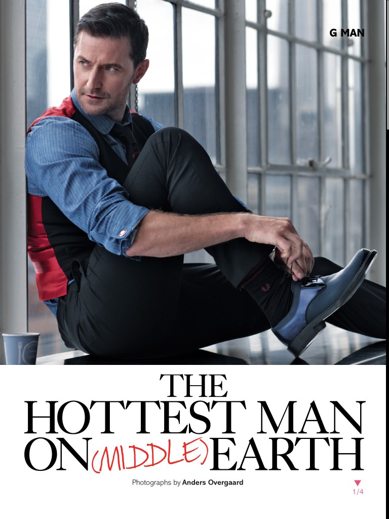 Richard Armitage in Glamour UK magazine