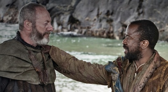 Liam Cunningham as Davos and Lucian Msamati as Salladhor Sam