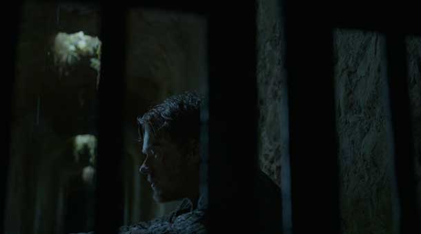 Theon (Alfie Allen) recalls his "real father"