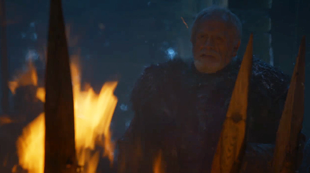 Cmdr. Jeor Mormont presides over a funeral