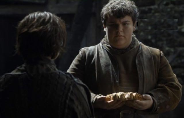 Arya and Hot Pie say goodbye