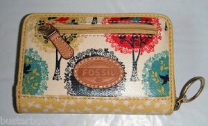 Fossil Key Per wallet (bright/multi Spring with birds)