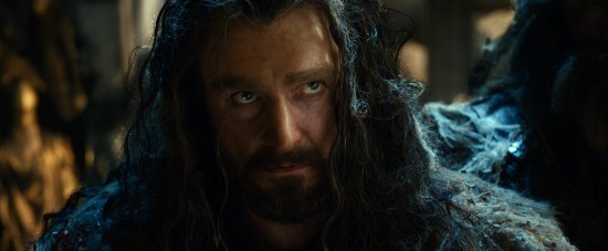 Thorin glares at Thranduil 