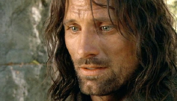 Aragorn (Viggo Mortensen) realizes that Frodo must go alone to Mordor